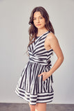 themeisles Front Cross Back Tie Dress
