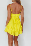 themeisles Double Ruched Cami Mini Dress