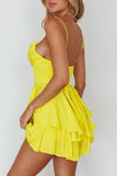 themeisles Double Ruched Cami Mini Dress