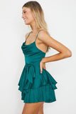 themeisles Double Ruched Cami Mini Dress