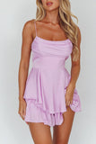 themeisles Double Ruched Cami Mini Dress