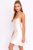 themeisles Cowl Neck Criss-cross Strap Slip Dress