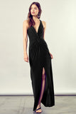 themeisles Twist-front Side Leg Slit Knit Dress