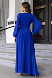 themeisles Twist Front Cutout Long Sleeve Dress