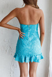 themeisles Lace Crochet Mini Dress