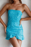 themeisles Lace Crochet Mini Dress