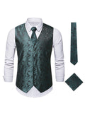 themeisles New Casual Fashion Solid Color Printing Sunflower Floral Undershirt Men's Embroidered V Collar Vest Loose Jacket Cardigan