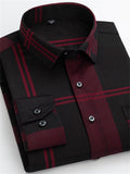 themeisles Men's Dress Shirt Button Up Shirt Collared Shirt Geometry Square Neck Black / Red Black / Gray Sea Blue Black White Casual Daily Long Sleeve Print Clothing Apparel Designer