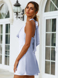 themeisles Simple Casual Sexy 6 Colors Halterneck Mini Dress