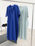 themeisles Original Solid Round-Neck Shirt Dress