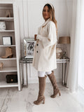 themeisles Seven-sleeve Single-breasted Lapel Pocket Solid Color Coat