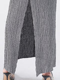 themeisles Urban Loose Solid Color Tied Pleated Top&V-Back Vest Dress Two Pieces Set