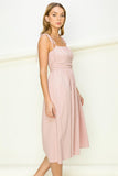 themeisles Get A Clue Tie-strap Midi Dress