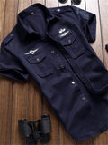 themeisles Men's Shirt Summer Shirt Solid Color Turndown Black White Army Green Royal Blue Khaki Daily Holiday Short Sleeve Button-Down Clothing Apparel Cotton Streetwear Simple Casual Classic