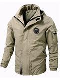 themeisles Men's Casual Loose Windproof Breathable Coat