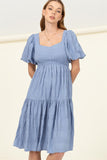 themeisles Find Me Again Tiered Midi Dress