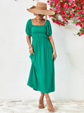 themeisles Off-Shoulder Balloon Sleeve Midi Dress