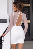 themeisles Cutout Sequin Mesh Mini Dress