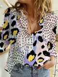 themeisles Women's Shirt Blouse Yellow Pink Red Graphic Floral Print Long Sleeve Casual Holiday Basic Shirt Collar Regular Floral S