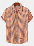themeisles Summer New Men's Large Size Floral Shirt Youthful Popular Fashion Hawaii Wave Point Short-sleeved Shirt