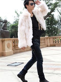 themeisles Men's Winter Jacket Winter Coat Jacket Fur Coat Faux Fur Coat Thermal Warm Warm Street Daily Open Front Turndown Casual Military Style Jacket Outerwear Solid Color Fur Trim Black Coffee White