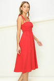 themeisles Get A Clue Tie-strap Midi Dress