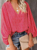 themeisles Summer New Style Women's Blouse Printing Tie-dye Loose Shirt