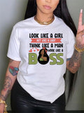 themeisles Women's Printed T-shirt Trendy Hot Girls Short-sleeved Tops Printed Sets of Regular Sleeves Loose Type Female Tops