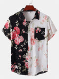 themeisles Summer New Hawaiian Style Slim Type Lapel Digital Printing Short-sleeved Shirt Comfortable Casual Men's Shirt