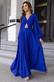 themeisles Twist Front Cutout Long Sleeve Dress