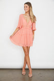 themeisles Flutter Sleeved Mini Dress