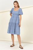 themeisles Find Me Again Tiered Midi Dress