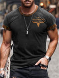 themeisles Summer Men's T-shirt Letter Print Round Neck Short Sleeve T-shirt S M L XL 2XL 3XL 4XL 5XL