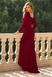themeisles Square Neck Long Sleeve Dress