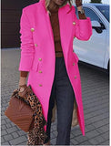 themeisles Long Woolen Coat In Autumn and Winter