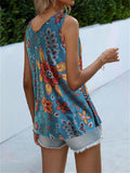 themeisles Multicolor Fashion V-neck Halter Top Women's T-shirt