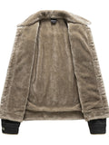 themeisles Men's Cowboy Lapel Slim-type Jacket Fall and Winter Jacket Padded Casual Men's Fashion Trend Coat Jacket