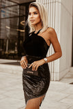 themeisles Sequin Fringe Detail Sleeveless Dress