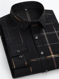 themeisles Men's Dress Shirt Button Up Shirt Collared Shirt Geometry Square Neck Black / Red Black / Gray Sea Blue Black White Casual Daily Long Sleeve Print Clothing Apparel Designer