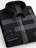themeisles Men's Dress Shirt Button Up Shirt Collared Shirt Geometry Square Neck Black / Red Black / Gray Sea Blue Black White Casual Daily Long Sleeve Print Clothing Apparel Designer