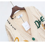 themeisles Sweater Women's Lazy Wind Loose Knitted Sweater Coat
