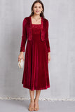 themeisles Sequin Long Sleeve Midi Dress