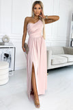 themeisles One-Shoulder Slit Maxi Dress
