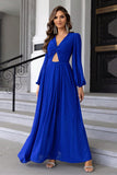 themeisles Twist Front Cutout Long Sleeve Dress