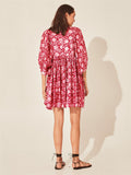 themeisles Fashion Women's Floral Tied Rope Loose Casual Dress Beach Vacation Short Dress