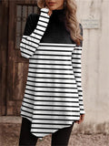 themeisles Autumn and Winter New Printed High Neck Fashion Loose Type Comfortable Casual Long Sleeve Top