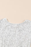 themeisles Sequin Tie Front T-Shirt Dress