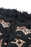 themeisles Off-Shoulder Long Sleeve Lace Dress