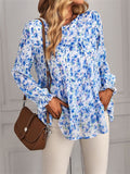 themeisles Printed Bohemian Casual Vacation Loose Long-sleeved Tops