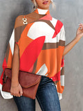 themeisles Summer Hanging Neck Bat Sleeve Printed Shirt Ladies Shirt Women